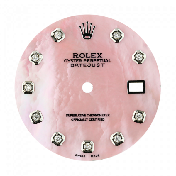 Rolex 36mm Pink Mother of Pearl Diamond Dial