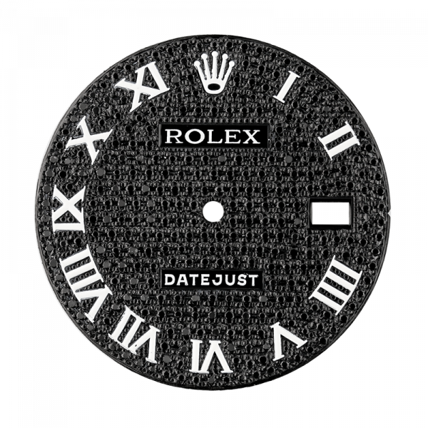 Rolex DateJust 36mm Black Pavè Custom Dial