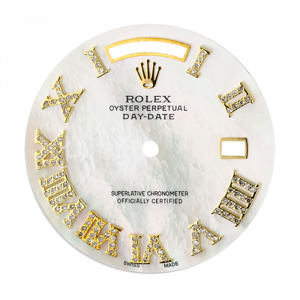 Rolex Day-Date 41mm Mother of Pearl/Diamond Numerals Custom Dial