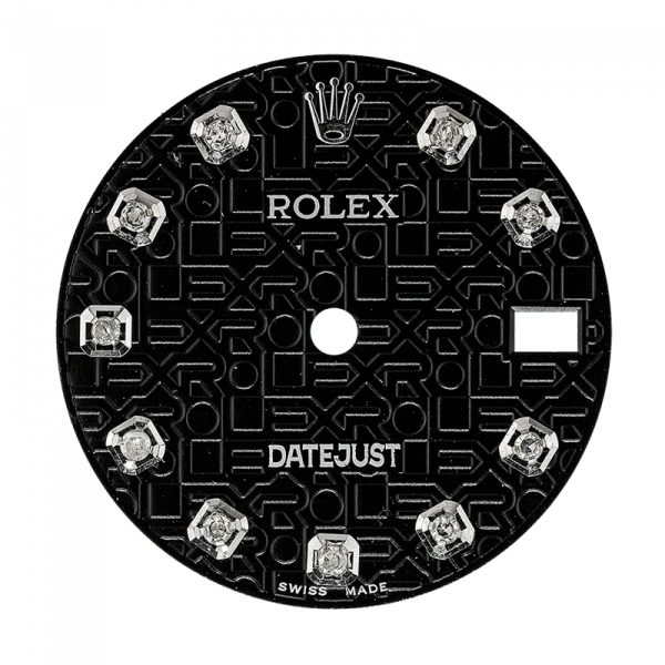 Rolex DateJust 31mm Black Pattern/Diamond Hour Markers Custom Dial