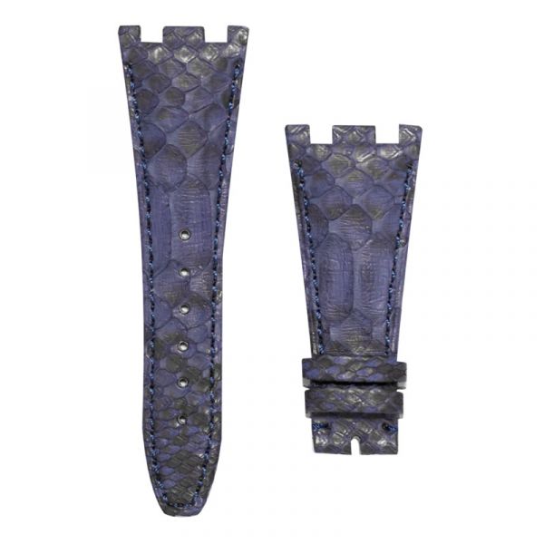 Audemars Piguet Royal Oak Offshore Blue Python Leather Custom Strap with Blue Stitching 42mm