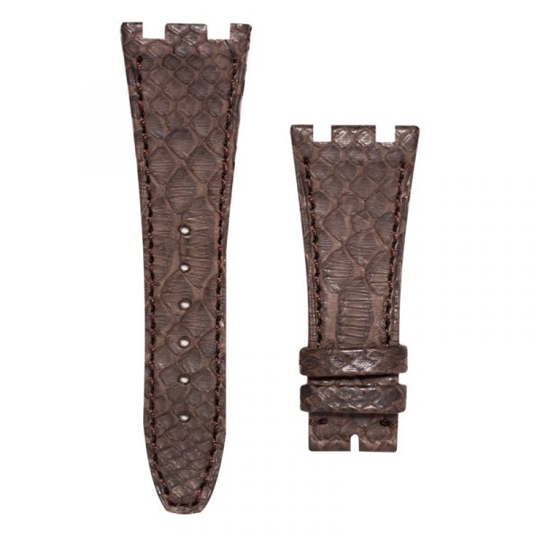 Audemars Piguet Royal Oak Offshore Brown Python Leather Custom Strap with Brown Stitching 42mm