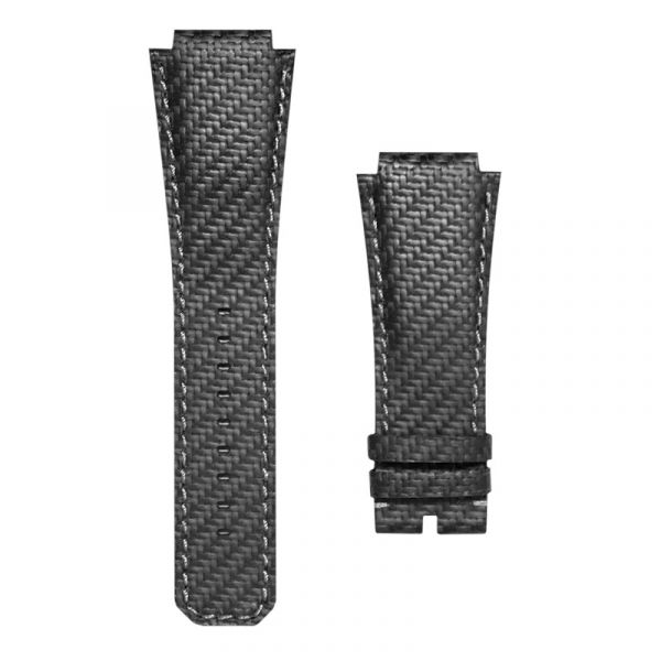 Audemars Piguet Royal Oak Offshore Black Carbon Fibre Custom Strap with White Stitching 48mm