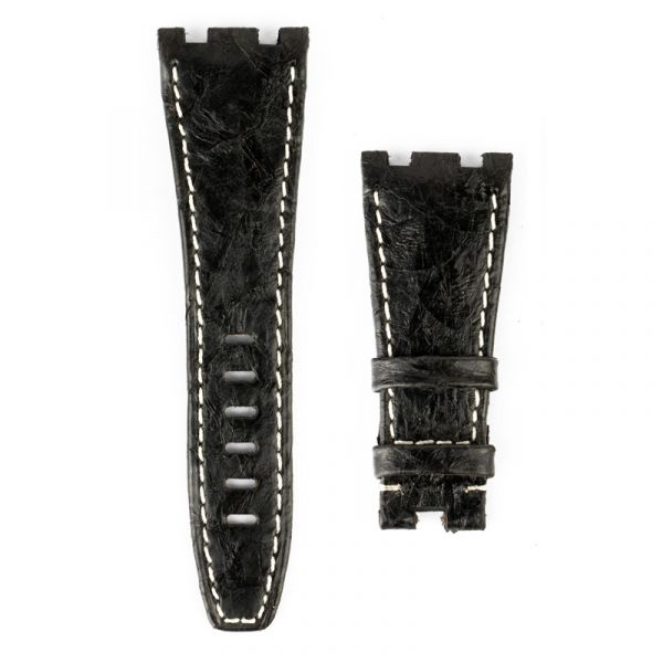 Custom black nile perch strap for 42 Audemars Piguet Royal Oak Offshore 26470