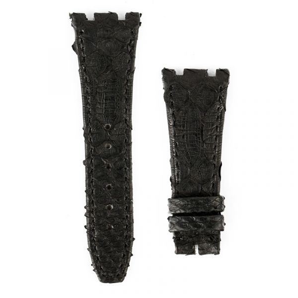 Custom black python strap for Audemars Piguet Royal Oak 15300 15400
