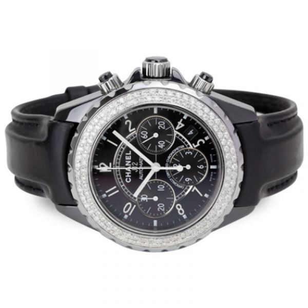 Chanel J12 Chronograph 41mm Leather Strap H0940