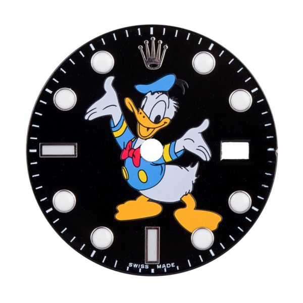 Custom Black Donald Duck Dial for Rolex Submariner