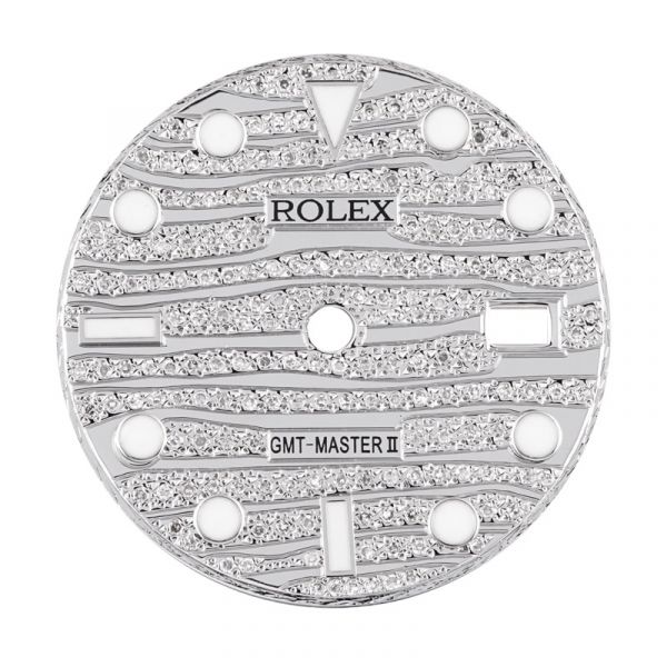 Custom Diamond-Paved Dial for Rolex GMT-Master II