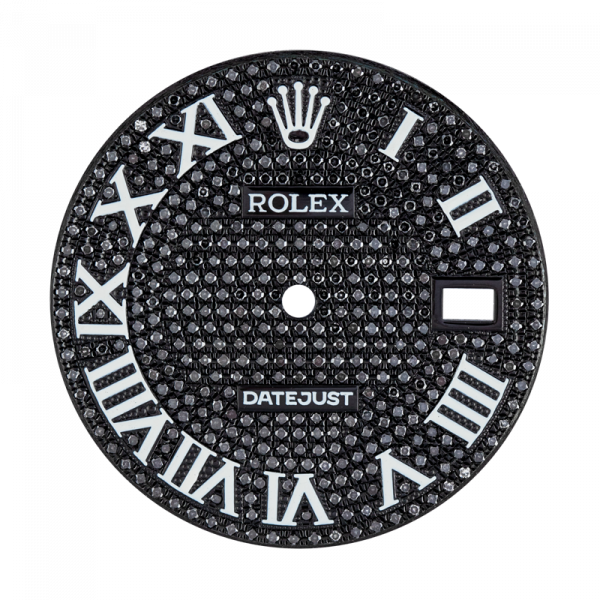 Rolex DateJust 41mm Custom Black Pave Diamond Dial