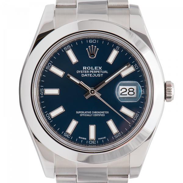 Rolex DateJust II 41mm Stainless Steel Blue Dial Oyster 116300