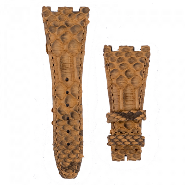 Custom Gold Python Leather Strap for Audemars Piguet Royal Oak Offshore 42mm