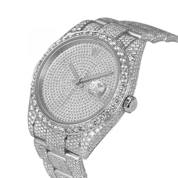 Rolex Datejust 41 Custom Diamond Set Diamond Paved Dial 126300
