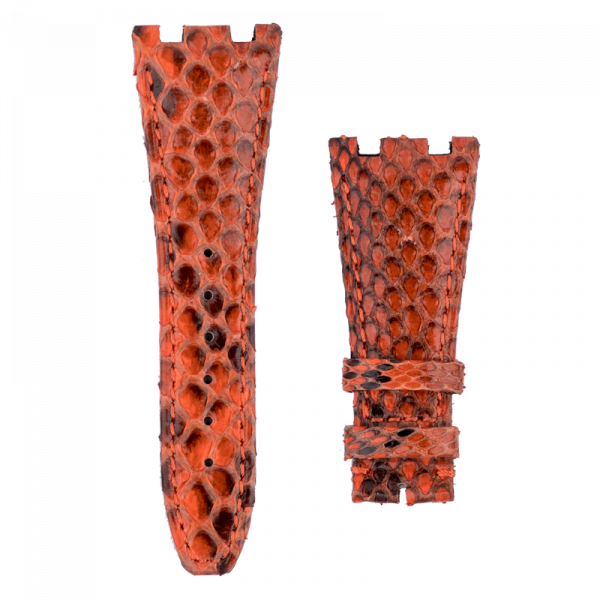 Custom Orange Python Leather Strap for Audemars Piguet Royal Oak Offshore 42mm