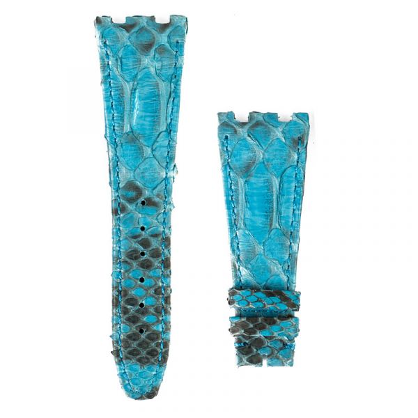 Custom turquoise python strap for Audemars Piguet Royal Oak Offshore old style