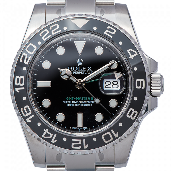 Rolex GMT-Master II Stainless Steel Watch Black Dial 116710LN Watch