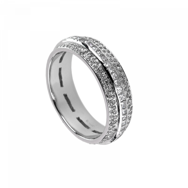 T4D 3 Connected Rings In White Gold