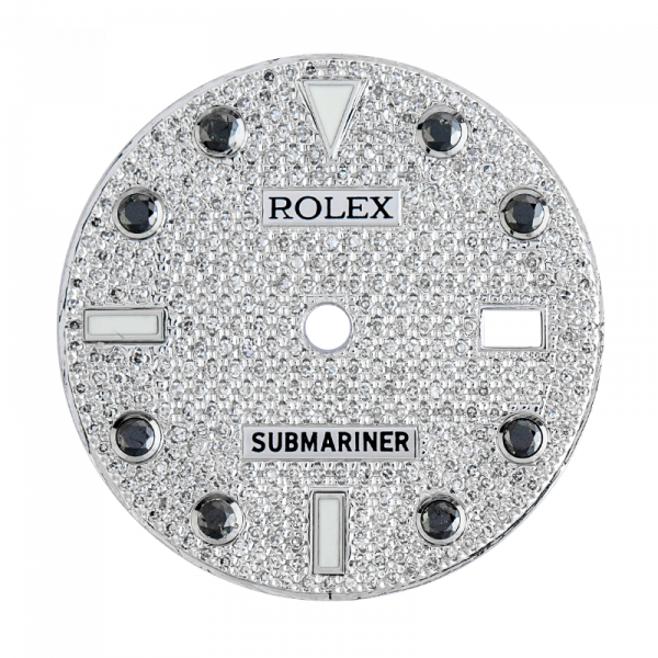 Rolex Submariner Date Custom Pavé Diamon / Black Gems Dial