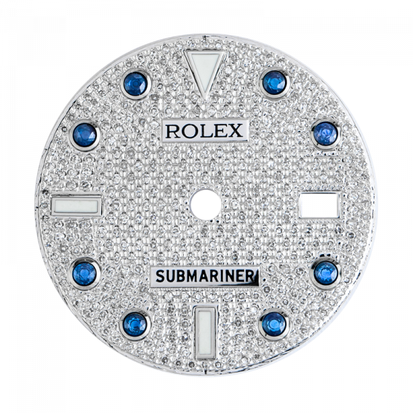 Rolex Submariner Date Custom Pavé Diamon / Blue Gems Dial