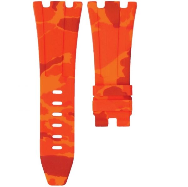 Horus Rubber Strap for AP Royal Oak Offshore 42 (Buckle) - Orange Camo