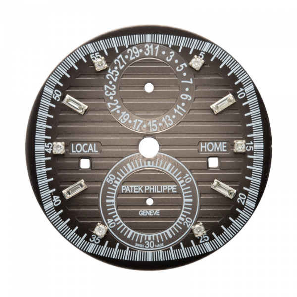 Custom grey/diamond dial for Patek Philippe Nautilus 5990