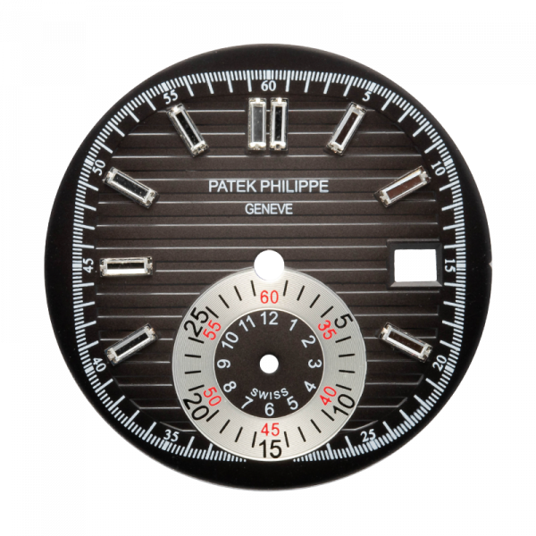 Custom grey/diamond dial for Patek Philippe Nautilus 5980