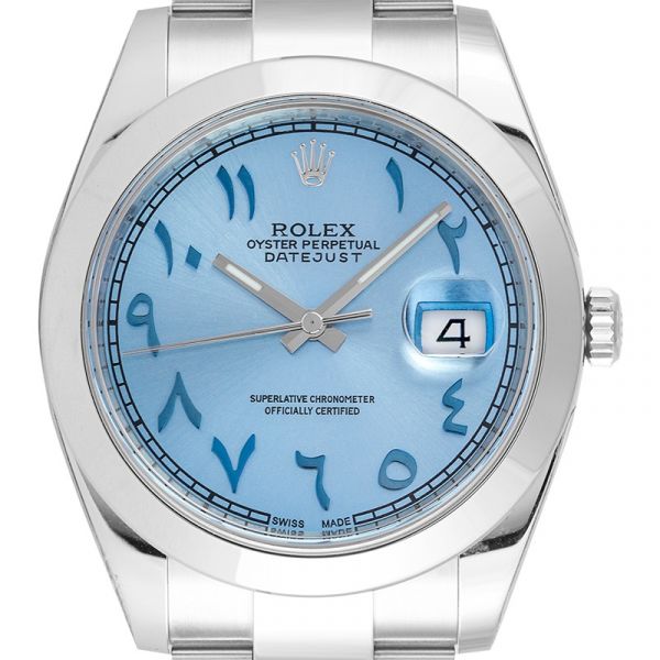 Rolex Datejust 41 126300 Stainless Steel with Custom Blue/Arabic Dial 126300