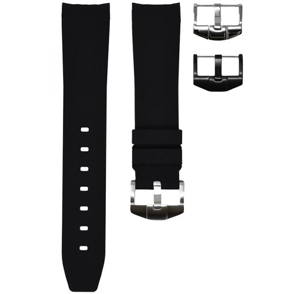 Horus Rubber Strap for Rolex Watches - Jet Black