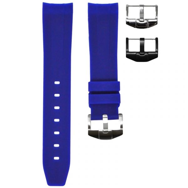 Horus Rubber Strap for Rolex Watches 20mm lug width - Blue