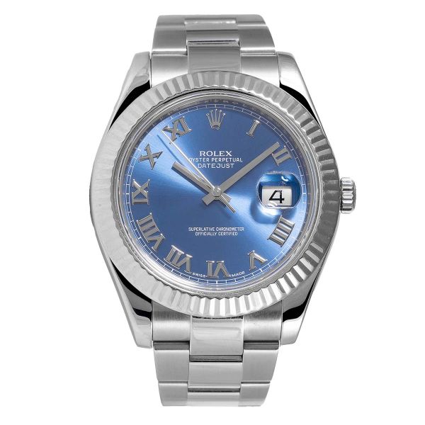 Rolex Datejust II White Rolesor Blue/Roman 116334