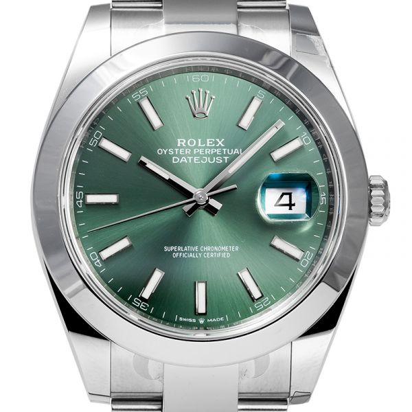 Rolex Datejust 41 Stainless Steel Green Dial Oyster 126300