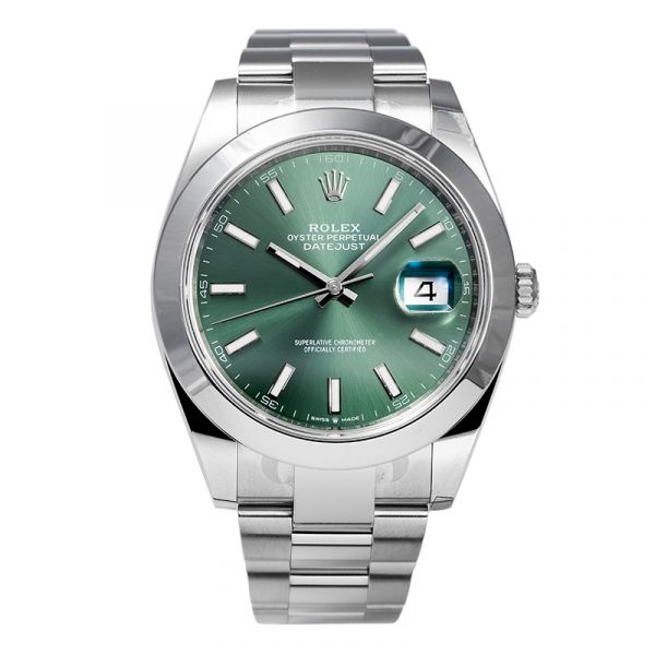 Rolex Datejust 41 Stainless Steel Green Dial Oyster 126300